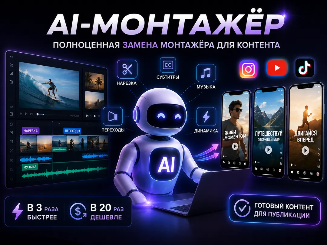 AI-монтажёр — полноценная замена монтажёра для контента