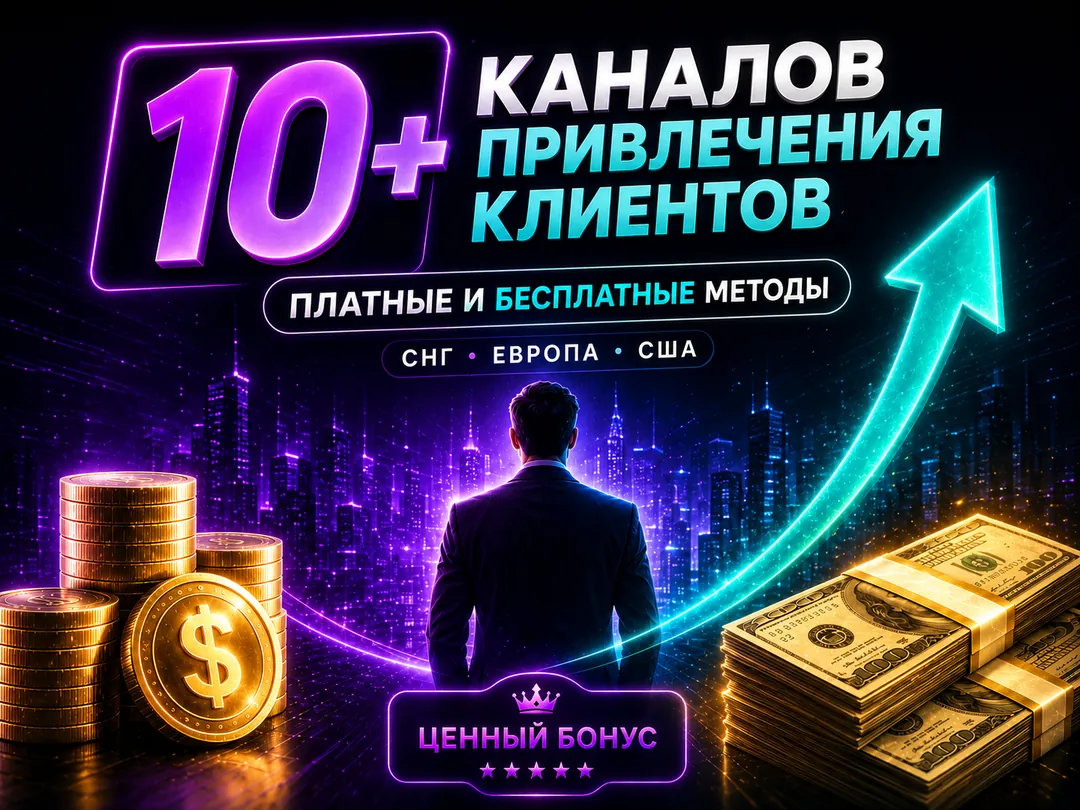 10+ каналов привлечения клиентов: платные и бесплатные методы